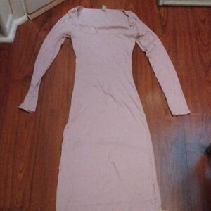 Elegant Pink Long Sleeve Dress